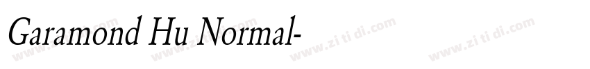 Garamond Hu Normal字体转换